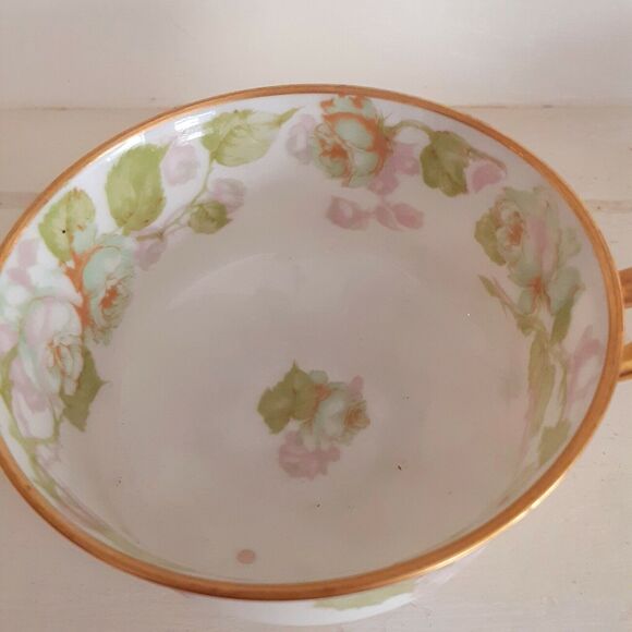 Antique 2 Haviland Limoges France Two-handle Cups Bouillon made for Westwater - Picture 3 of 6